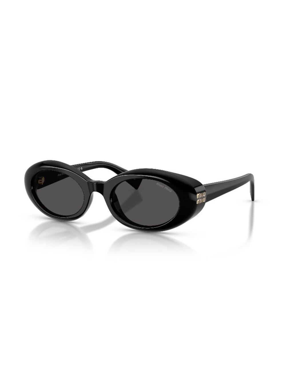 New Miu Miu Women's Sunglasses Black Grey Lens Acetate Frame MU B09S 16K08Z 52